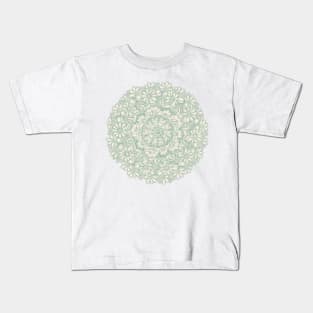 Sage Medallion with Butterflies & Daisy Chains Kids T-Shirt